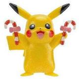 Pokemon Pikachu with Candycanes Mini PVC Figure (Pearlized Color Version) (No Packaging)