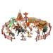 Indian Western Scene Model Action Figure Diorama Toys Miniature Educational Figures Plastic Indians and Horses Man Child