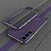 Decase for Samsung Galaxy S23 FE Aluminium Alloy Bumper Frame Case with Camera Lens Protector Rugged Shockproof Metal Frame Drop Proof Phone Frame Case (No BACK COVER) Dark Purple