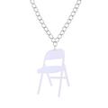 KIHOUT Deals Chair Necklace for Women Folding Chair Necklace Silver Pendant Chair Necklace Acrylic Chair Necklace Alabama Brawl Chair Necklace for Girls Funny Jewelry Gift for Christmas