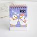 YEAHOO 2023-2024 Mini Calendar Cute Little Fresh Girls Little Calendar Plan Book Desktop Notebook Monthly Calendar(C)