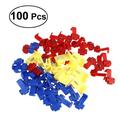 Hemoton 100pcs Branch Terminals & Splice Solderless Wire Connector Fitting Cable Clamp Cable Clip Sets Kit