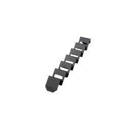 A.G.L. Snackwellen „Black Snack“, Kunststoff in elegantem schwarz, spülmaschinengeeignet, Maße 85 mm x 570 mm, 6 Auflagen Image