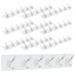 Home Multi-purpose Kitchen Bathroom Wall Hanging Storage Nail-free Transparent 6-claw Row Hook Large Capacity Adhesive 10pcs Heavy Duty Shelfs Clothes Rack Clear Hooks