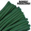 Bored Paracord Brand 550 lb Type III Paracord - Neon Green with Black Stripes 100 Feet