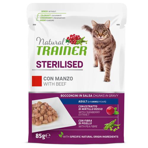 12x 85g Natural Trainer Adult Sterilised Rind Katzenfutter nass