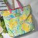 Lilly Pulitzer Bags | Lilly Pulitzer For Estee Lauder Canvas Bag Tote Beach Colorful. | Color: Green/Pink | Size: Os