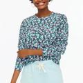 J. Crew Tops | J. Crew Floral French Terry Sweatshirt Size L Nwt | Color: Blue/Pink | Size: L