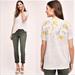 Anthropologie Tops | Anthropologie Meadow Rue Beach Blossom 100% Linen Top, Size Small | Color: Gray/Yellow | Size: S
