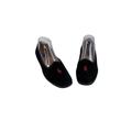 Ralph Lauren Shoes | *Ralph Lauren Chantel Black Velvet Flats Womens 8.5 Embroidered Red Polo Casual | Color: Black | Size: 8.5