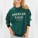 American Eagle Outfitters Tops | American Eagle 90s Oversized Sweatshirt | Color: Green | Size: M