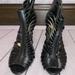 Jessica Simpson Shoes | Jessica Simpson Open Toe Strappy Heels Size 6 | Color: Black | Size: 6
