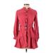 Banana Republic Casual Dress - Shirtdress: Red Dresses - Women's Size 2X-Small Petite