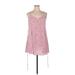 ModCloth Casual Dress - A-Line V Neck Sleeveless: Pink Dresses - Women's Size X-Large