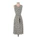 Tommy Bahama Casual Dress - Midi Crew Neck Sleeveless: Gray Dresses - Women's Size X-Small