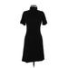 Color Me Red Casual Dress: Black Solid Dresses - Women's Size Medium