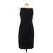 Studio by London Times Casual Dress - Sheath Crew Neck Sleeveless: Black Print Dresses - Women's Size 8