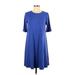 Old Navy Casual Dress - Shift: Blue Solid Dresses - Women's Size Small