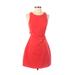 Trafaluc by Zara Cocktail Dress - A-Line: Orange Solid Dresses - Women's Size X-Small