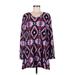 Lularoe Casual Dress - A-Line V Neck Long sleeves: Purple Dresses - Women's Size Medium