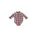 Carter's Long Sleeve Outfit: Burgundy Print Bottoms - Size 3 Month