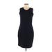 Barneys New York Casual Dress - Sheath: Black Solid Dresses - Women's Size 8