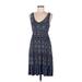 Joe Fresh Casual Dress Scoop Neck Sleeveless: Blue Dresses - Women's Size Medium