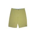 Quiksilver Shorts: Yellow Print Mid-Length Bottoms - Women's Size 28 - Light Wash