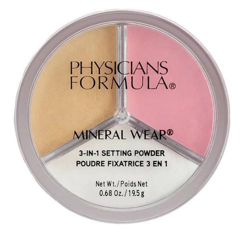 Physicians Formula - Mineral Wear 3-in-1 Setting Powder Puder 19,5 g SET/ BRIGHT/ BAKE