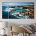 Design Art Australia Coastal Majesty II - Coastal Wall Art Living Room - 5 Equal Panels Canvas in Blue/Green | 28 H x 60 W x 1 D in | Wayfair