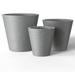 Ebern Designs Rehana 3-Piece Concrete Pot Planter Set Concrete in Gray | 18 H x 18.5 W x 18.5 D in | Wayfair 32E781D0DBEB492DB84878AB92722833