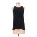 Ann Taylor LOFT Sleeveless T-Shirt: Black Tops - Women's Size X-Small