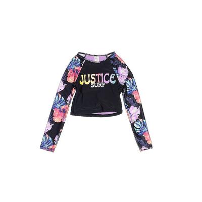 Justice Rash Guard: Black Sporting & Activewear - Kids Girl's Size X-Small