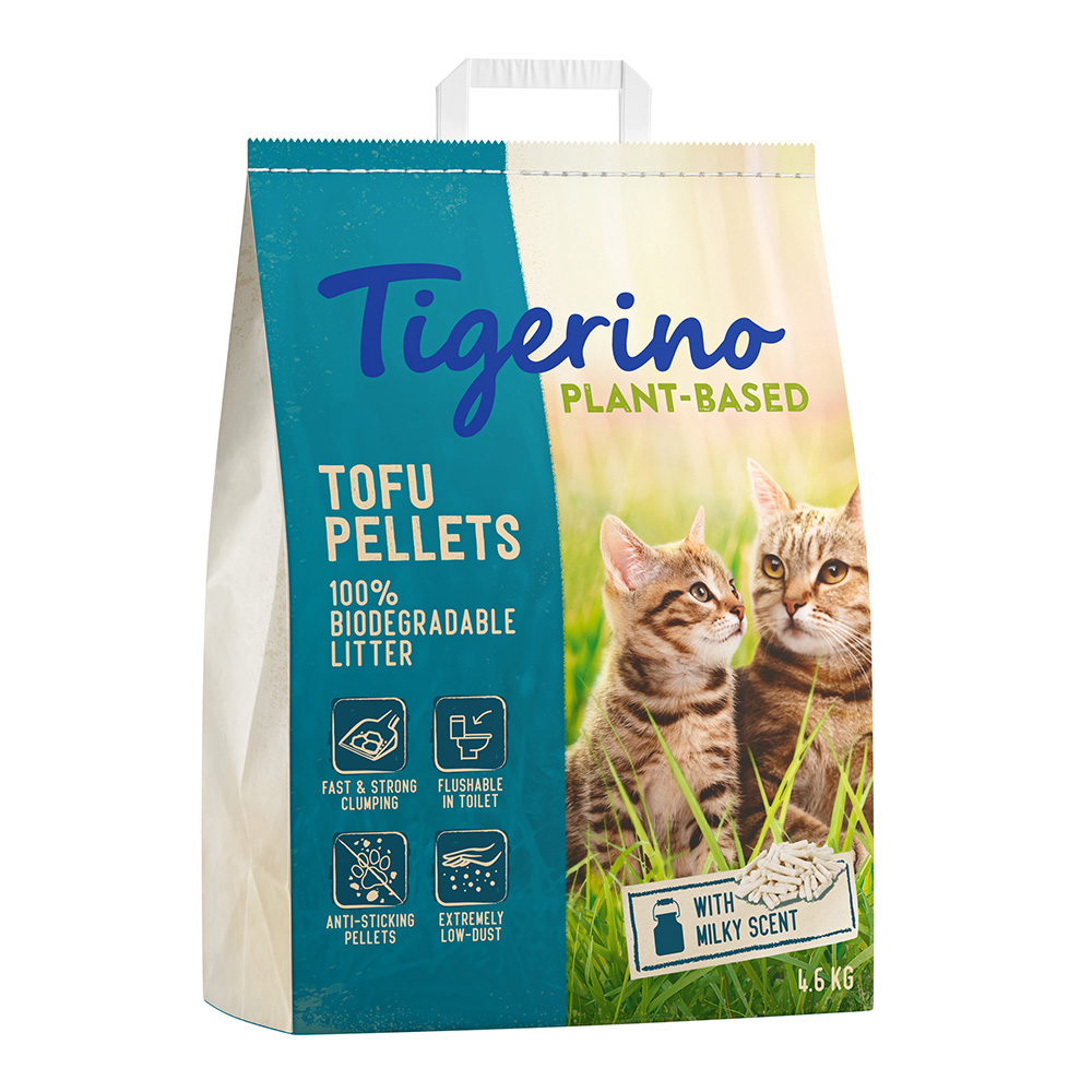 Lettiera Tigerino Plant-Based Tofu – Profumo di latte - 11 L (4,6 kg)