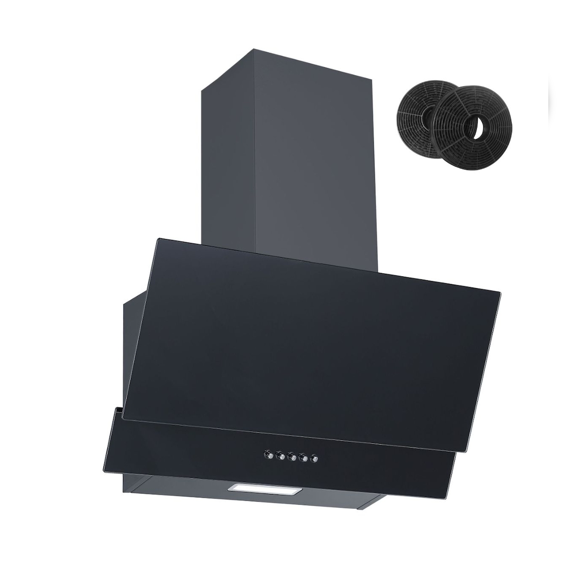 PKM Kopffreihaube KH9039H Glas moderne Dunstabzugshaube schwarz 60cm Image