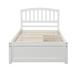 Twin Size Wooden Storage Platform Bed with Two Drawers and Headboard