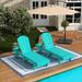 Polytrends Laguna All Weather Poly Pool Outdoor Chaise Lounge - with Wheels (Set of 2)