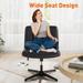 riss Cross Desk Chair No Wheels Adjustable Swivel Armless Chair - 25.2 x 19.8 x 34.4 in
