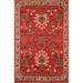 Floral Red Kazak Oriental Foyer Rug Hand-Knotted Wool Carpet - 2'0" x 3'0"