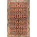 All-Over Geometric Kilim Oriental Large Rug Flatweave Wool Carpet - 10'3" x 16'6"