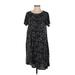 Lularoe Casual Dress - Shift Crew Neck Short sleeves: Black Dresses - Women's Size Small