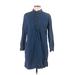 Old Navy Casual Dress - Shirtdress: Blue Dresses - Women's Size Large