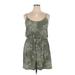 Old Navy Casual Dress - Mini Scoop Neck Sleeveless: Green Print Dresses - Women's Size X-Large