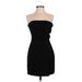 Aqua Casual Dress - Sheath Open Neckline Sleeveless: Black Print Dresses - Women's Size Small