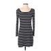 Old Navy Casual Dress - Mini Scoop Neck Long sleeves: Black Color Block Dresses - Women's Size Small