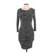 Plenty By Tracy Reese Casual Dress - Bodycon: Gray Marled Dresses - Women's Size Medium