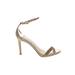 Steve Madden Heels: Tan Solid Shoes - Women's Size 9 - Open Toe