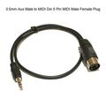 3.5mm Stereo Jack Audio Cable 3.5 mm Aux Male To MIDI Din 5 Pin MIDI Male Female Plug 0.5m For Microphone MIC