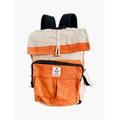 Hemp Laptop Backpack Eco friendly Unisex Organic Hemp Bag handcrafted by the best artisans in Nepal- Orange Crush