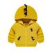 eczipvz Baby Boy Clothes Kids Toddler Baby Boys Autumn Winter Dinosaur Cotton Hooded Coat Jacket Sweatshirt Clothes Coats for(Yellow 6-7 Years)